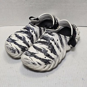 Crocs Men's Echo Tiger Camo Clog White Black 208418-103 Clogs Shoes M Size 12 - Picture 1 of 11