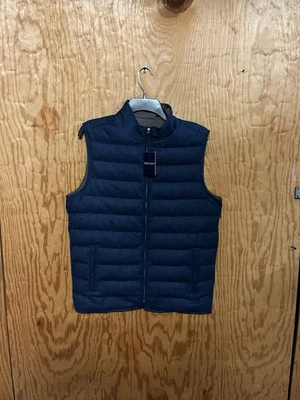Peter Millar Mens Whistler Reversible Puffer Blue Vest Size Medium $595 - Image 1 of 4