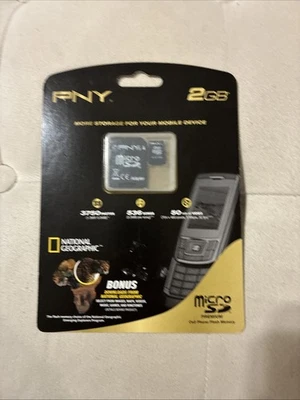 PNY 2GB Class 4 - MicroSD Card - Retail - P-SDU2GB-EF/BG New - Image 1 of 2