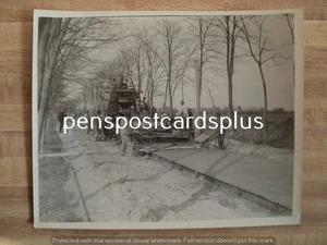 vintage Maryland Concrete Road Construction Crew and Machines 8"x10" Photograph - Picture 1 of 2