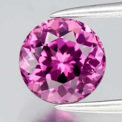 💎1,25 ct VVS redonda natural aura crepuscular granada umbalita rosa - joia magnífica - Imagem 1 de 4