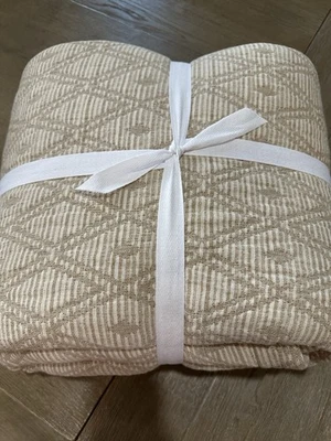 West Elm Woven Diamond King Size Blanket - Image 1 of 3