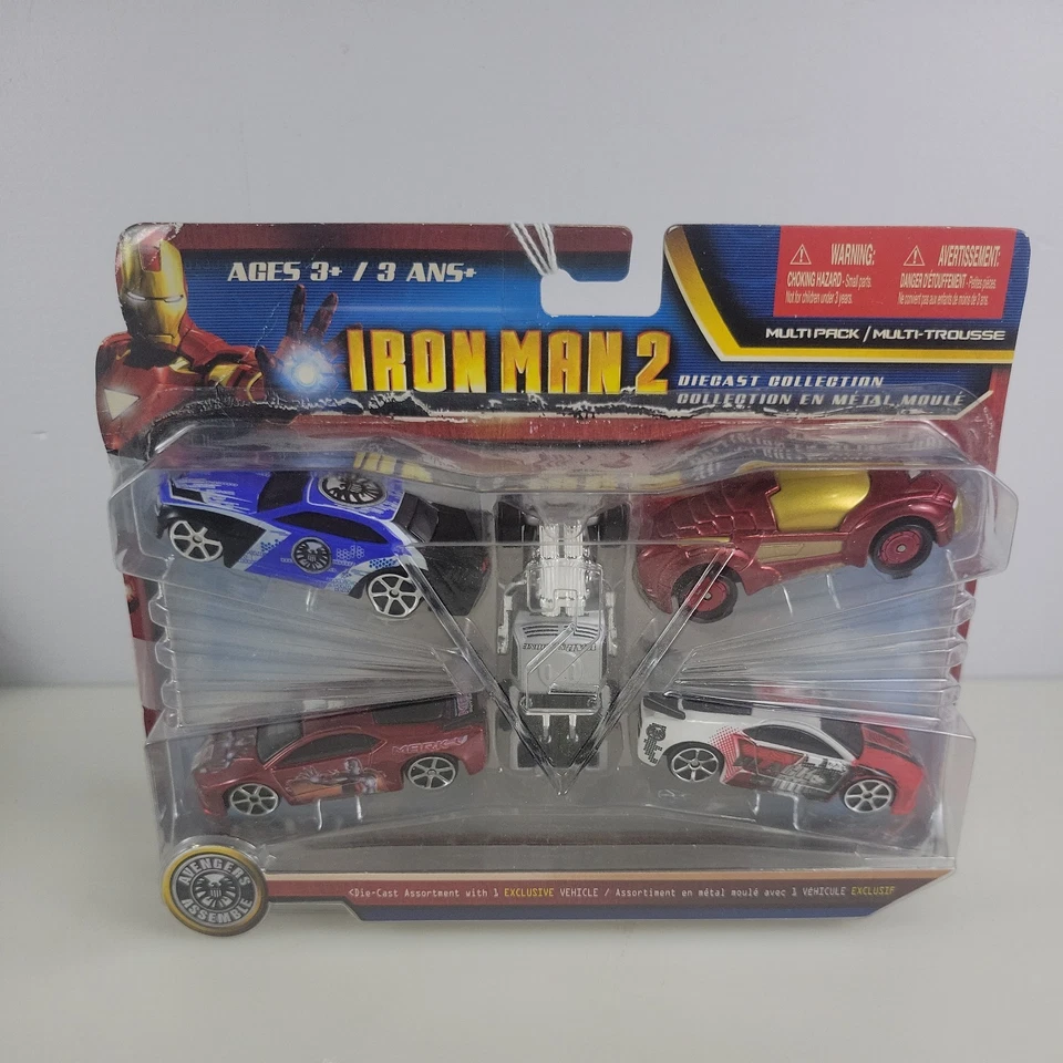MARVEL Die-Cast 5 Coches Multipack Iron Man 2 Caja Abierta Nuevo Foto 1 de 4