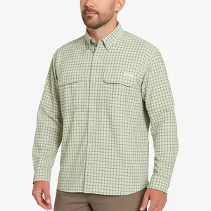 ExOfficio Shirt Mens XL Green Plaid Vented Performance Outdoor Fish Hike - Picture 1 of 16