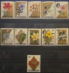 Cook Islands Scott 199-203 205-210 Flowers 1967 VF MNH Selection - Picture 1 of 1