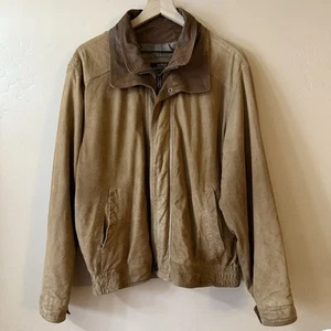 Mill Valley Sheepskin & Leather Co Suede Leather Jacket Bomber Size Large Brown - Picture 1 of 10