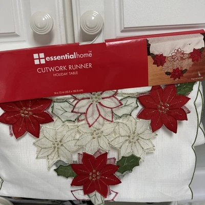 Essential Home Cutwork  Runner holiday table  - Image 1 of 2