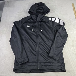 Nike Therma Fit Hooded Jacket Gray Elite Basketball Stripe Sz Med 835379-012 - Picture 1 of 6