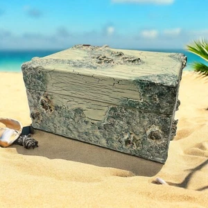 Vintage Handarbeit Barnacle Truhe Box Koffer mit Deckel Kunst Wohndeko - Bild 1 von 16