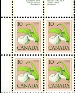 Canada PB#711 - Lady's Slipper (1977) 10¢ - Picture 1 of 1