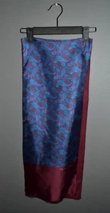 Dior Paisley 138x27cm Burgundy Wool 100% / Silk 100% scarf Christian - Picture 1 of 9