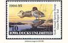D2K Iowa Ducks Unlimited 1994 timbre 10 $
