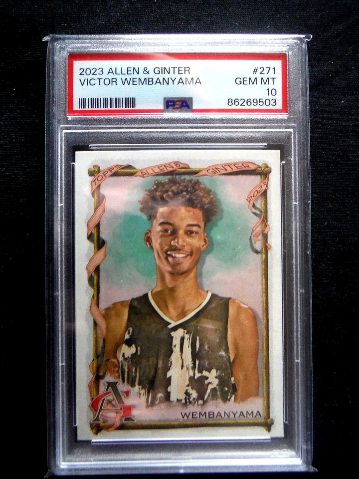 2023 Allen & Ginter PSA 10 Rookie *  VICTOR WEMBANYAMA * RC San Antonio 23 Topps - Image 1 of 3