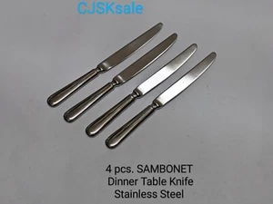 4 pcs. SAMBONET Dinner Table Knife Stainless Steel (USED). - Picture 1 of 9