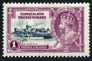 Somaliland SG89l 1/- Silver Jubilee Kite and horizontal log M/M Cat 190 pounds - Picture 1 of 1