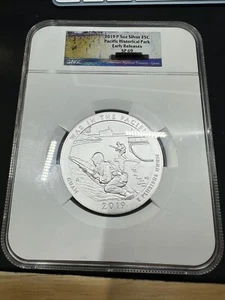 2019 5 oz Silver Pacific Historical Park 25C MS69 NGC America The Beautiful ATB - Picture 1 of 2
