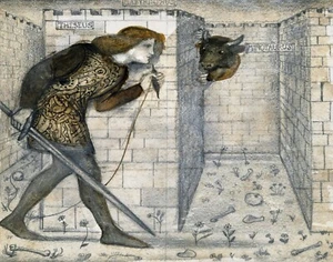 12360. Dekorationsplakat. Zimmer Innenraum Wandkunst Dekor. Theseus und der Minotaurus - Bild 1 von 1