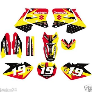 vinyl RACING SUZUKI RM 125 RM125 RM250 250 VINYL MX Motocross Graphic Kit 2003 - Picture 1 of 4