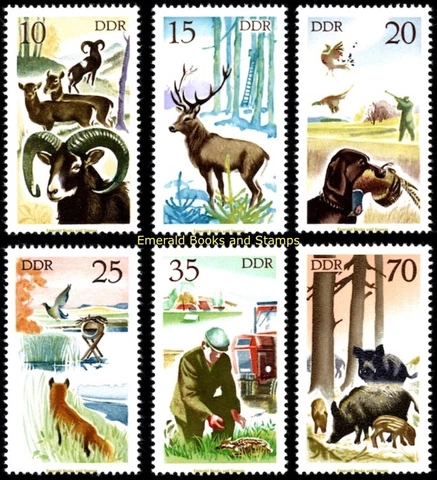 EBS East Germany DDR 1977 - Wild Animals - Hunting - Michel 2270-2275 - MNH** Cover