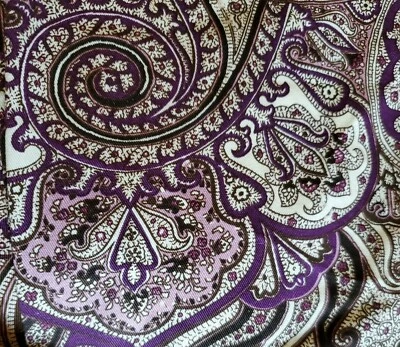 Waverly Cortinas 56x94" Algodón Sarga Panel Swag Morera Púrpura Marrón Paisley Foto 1 de 4