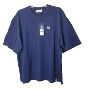 Fila Apex T Shirt Men Size Large Blue NEW Relaxed Box Tee Short Sleeve - Picture 1 of 23