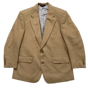 Nordstrom Blazer Jacket Mens Size 42R Sports Coat 100% Camel Hair Beige Vintage - Picture 1 of 7