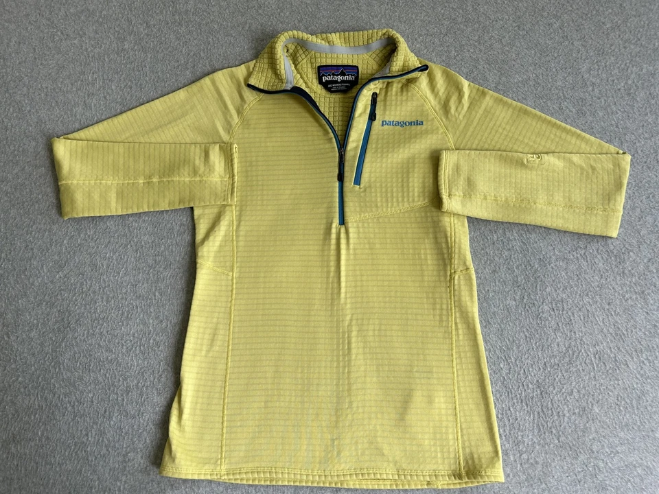 Sudadera Patagonia Mujer XS 1/4 Cremallera R1 Pullover Rejilla Polar Ligera Senderismo Foto 1 de 4