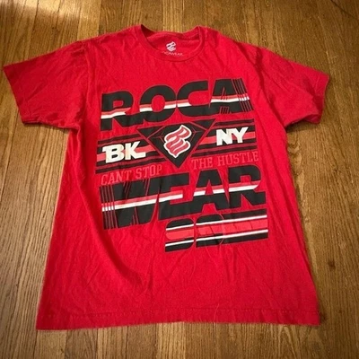 Camiseta Rocawear L Roja Negra Blanca No Puede Parar El Austreo BK NY 99 Hip Hop Urbana Foto 1 de 3