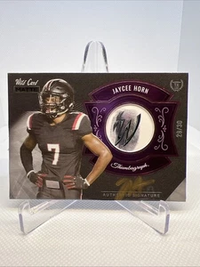 2021 Wildcard Matte Jaycee Horn /30 Rookie On Card Thumbagraph Auto Panthers - Picture 1 of 2