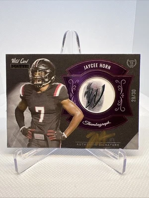 2021 Wildcard Matte Jaycee Horn /30 Rookie On Card Thumbagraph Auto Panthers - Image 1 of 2