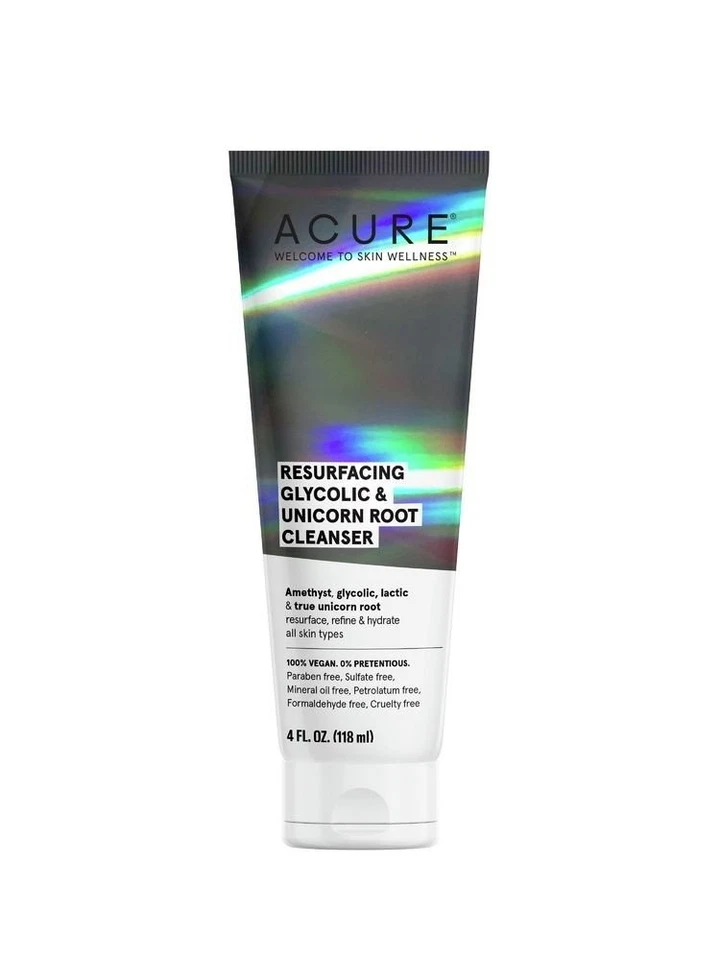 Acure Resurfacing Glicólico + Limpiador de Raíz de Unicornio 4 fl oz Líquido Foto 1 de 1
