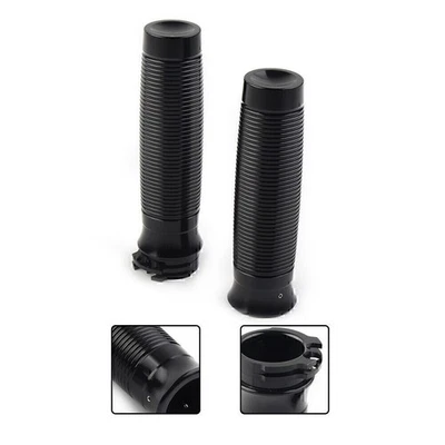 1 '' Zoll Motorrad Schwarz 25 mm Lenkergriffe für Harley Bobber Chopper Neu - Image 1 of 4