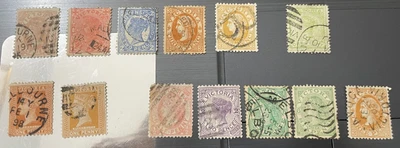 13 All Different Victoria Stamps Used LOT2 Foto 1 de 2