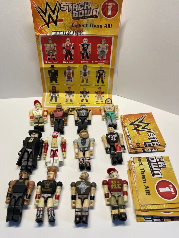 Lote de 12 figuras C3 Construction WWE StackDown raras colección Rumble Sting Jake Foto 1 de 4