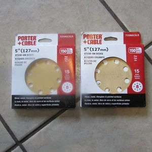 2 paquetes de discos de lijado de cable Porter de 5" - grano 150 - paquete de 15 - fino (B 28) - Imagen 1 de 2