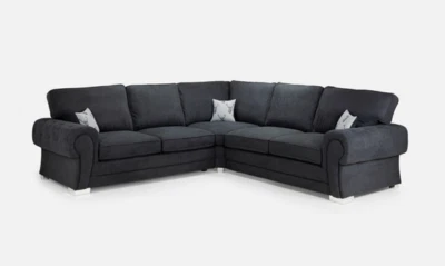 PREMIUM VERONA 2C2/CORNER SOFA KENSINGTON BLACK BRAND NEW
