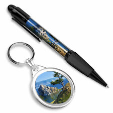 Stift & Schlüsselring (rund) - Baikalsee Russland Reisespaß #2226