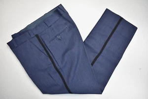 1939-1949 Unbranded US Military Blue Wool Blend Flat Front Trousers Size: 36x29 - Picture 1 of 6