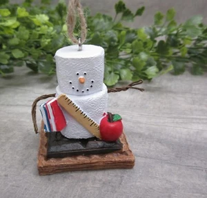 S'MORES Ornament Teacher Gift Marshmallow Books Ruler Apple The Original By Ganz - Picture 1 of 9
