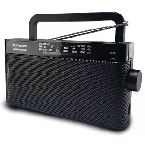 Radio AM/FM/WB Emerson con Antena Telescópica, Sintonización Analógica y Cable de Carga - Imagen 1 de 10