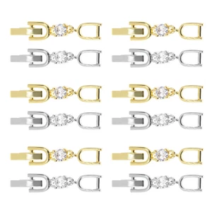 Pulsera de 12 piezas con cierre extensor broche de diamantes de imitación collar cadena de joyería - Imagen 1 de 11