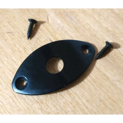 ADPGUITARPARTS Jack Plate Black Cat's eye pour Gibson
