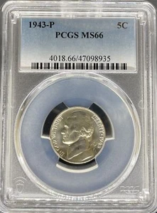 1943 Jefferson Nickel MS66 PCGS (#PA47098935) - Picture 1 of 2