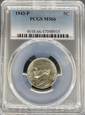 1943 Jefferson Nickel MS66 PCGS (#PA47098935) - Image 1 of 2