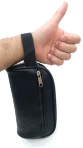 Compact Black Faux Leather Handbag for Men & Youth | Stylish, Lightweight, Zippe - Picture 1 of 12