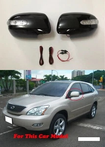 Side Mirror Cover W/LED Turning Light For '03-'09 LX RX330/350/400h Black Color - Imagen 1 de 5