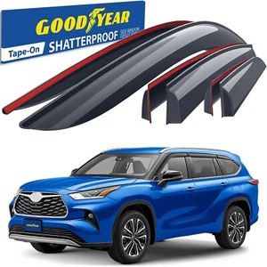 Sun Rain Visors Rain Guards for 2020-2025 Toyota Highlander - Picture 1 of 8