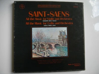 VOX 3-LPs QSVBX-5134: SAINT-SAENS - Violin & Cello Music, RICCI - 1975 QUAD USA - Image 1 of 4