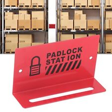 Safety Padlock Rack Management Station Alloy Steel Wall Mounted Red For 5‑8 ECM