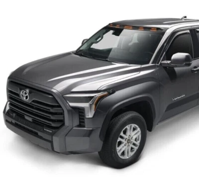 AVS AeroCab Pro Amber LED Cab Light Visor Matte Black for 22-2025 Toyota Tundra - Imagem 1 de 4